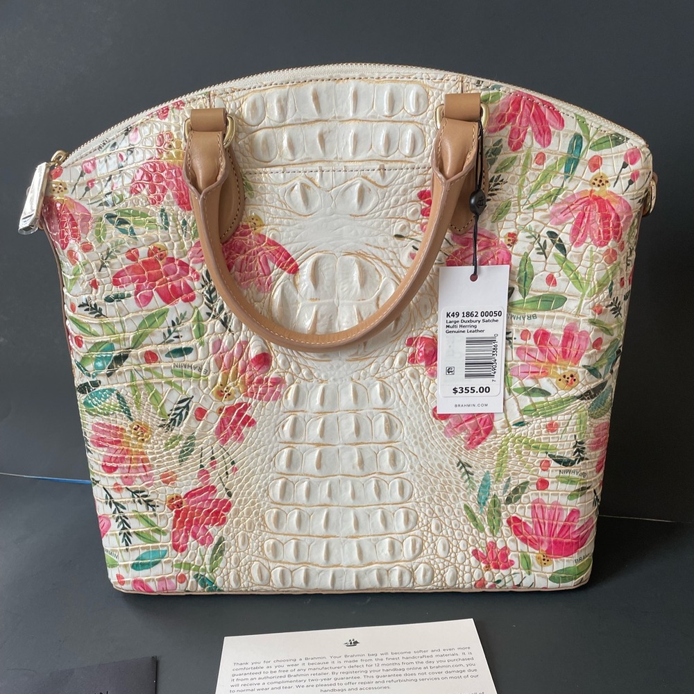 Large Duxbury Satchel - Multi Herring NWT